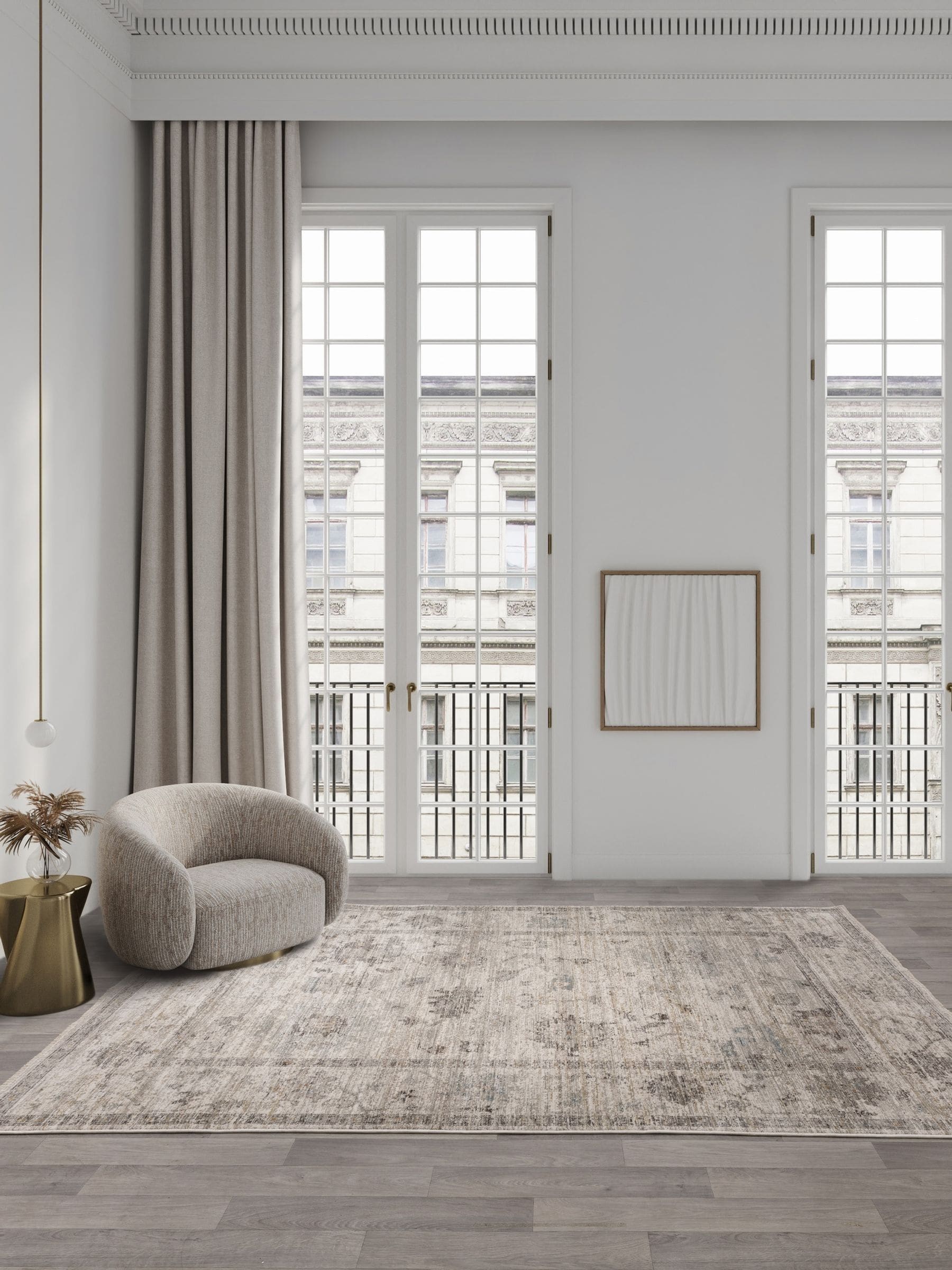 Asiatic Rugs Cream Jasper Rug power loomed polyester, imported from the UK