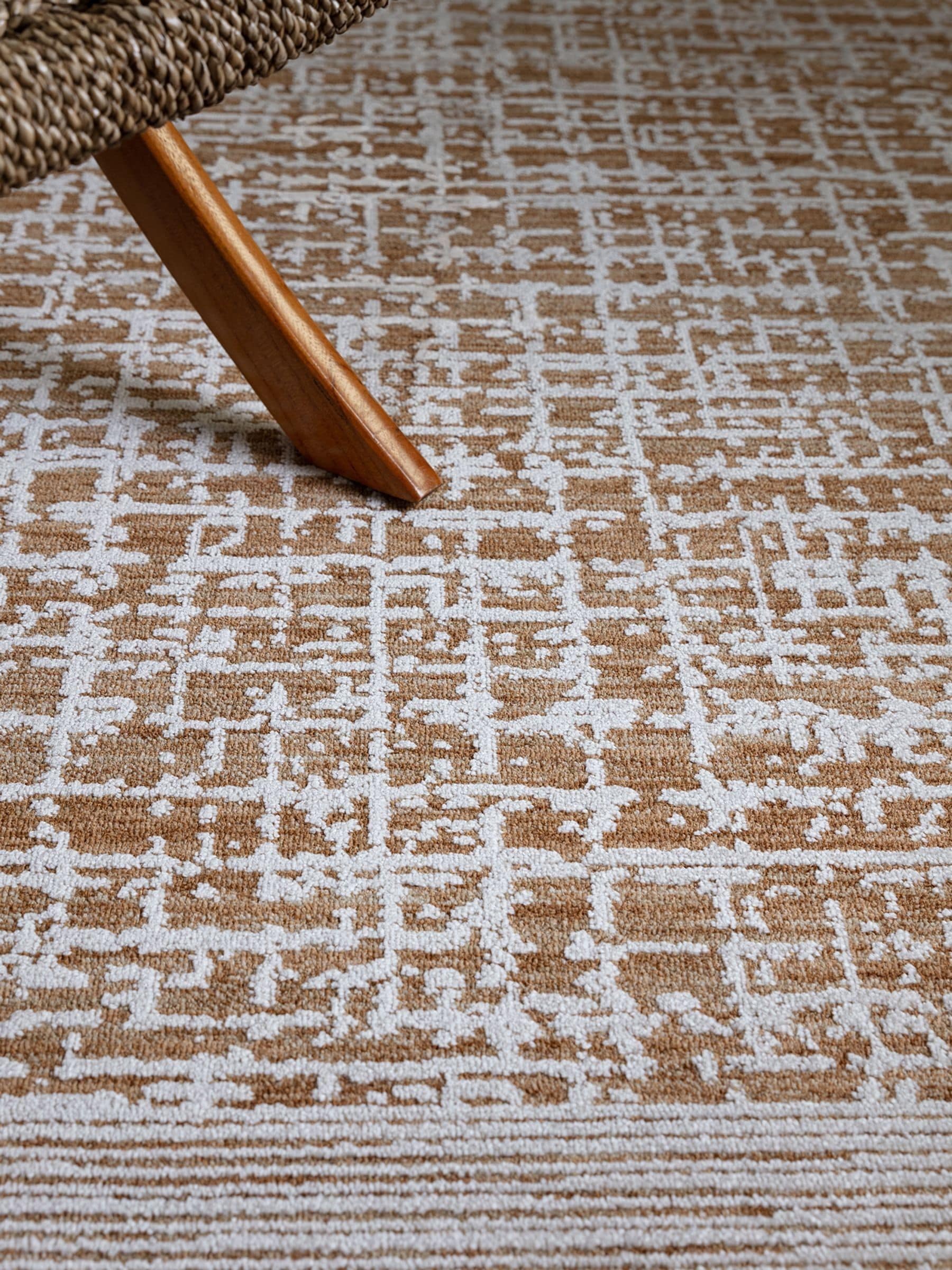 Asiatic Rugs Terracotta Anders Grid Rug 160x240cm, imported from the UK