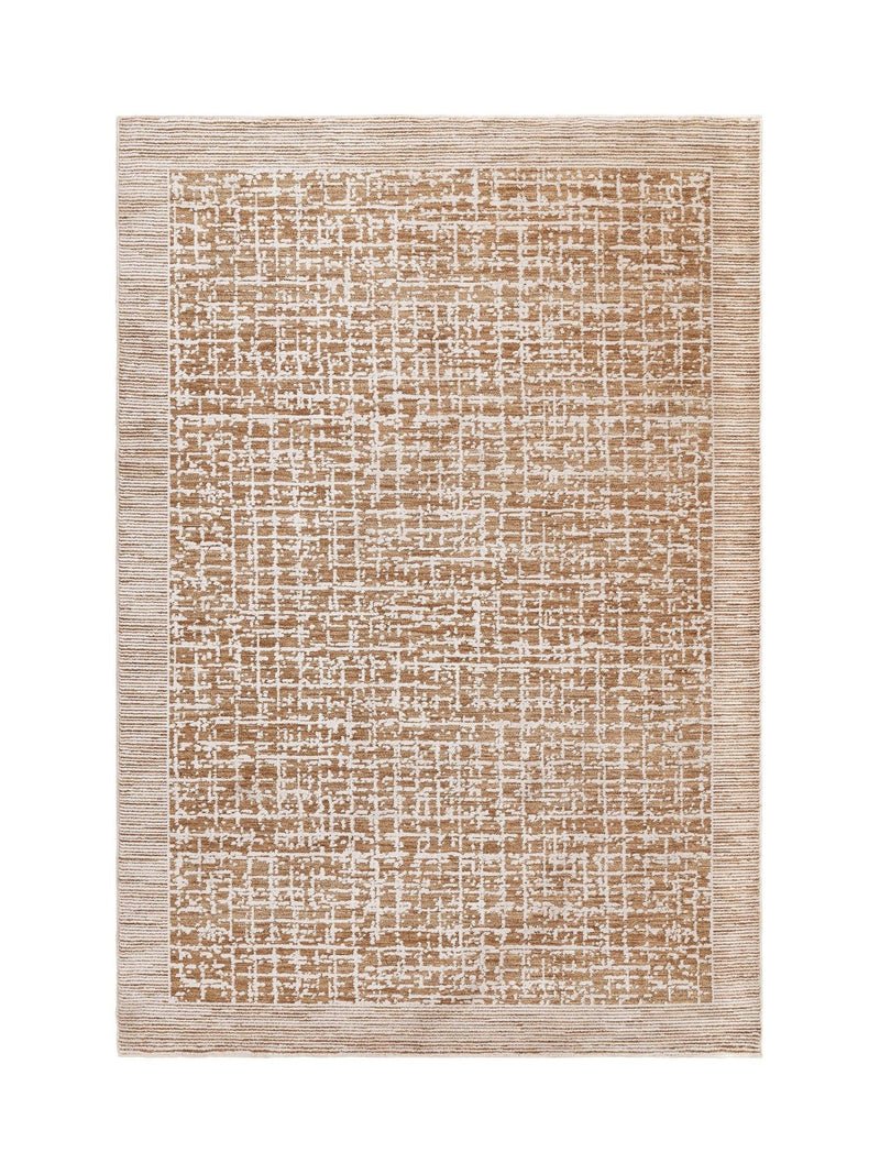Asiatic Rugs Terracotta Anders Grid Rug 160x240cm, imported from the UK
