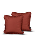 Extreme Lounging marsala red frill B outdoor cushions 43x43cm - British product