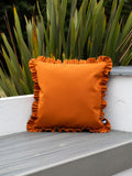 Extreme Lounging rust orange frill cushions 43x43 cm (British brand)