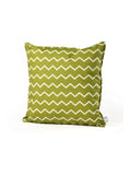 Extreme Lounging olive green zigzag cushion 50x50cm - British product