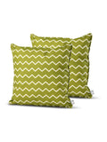 Extreme Lounging olive green zigzag cushion 50x50cm - British product