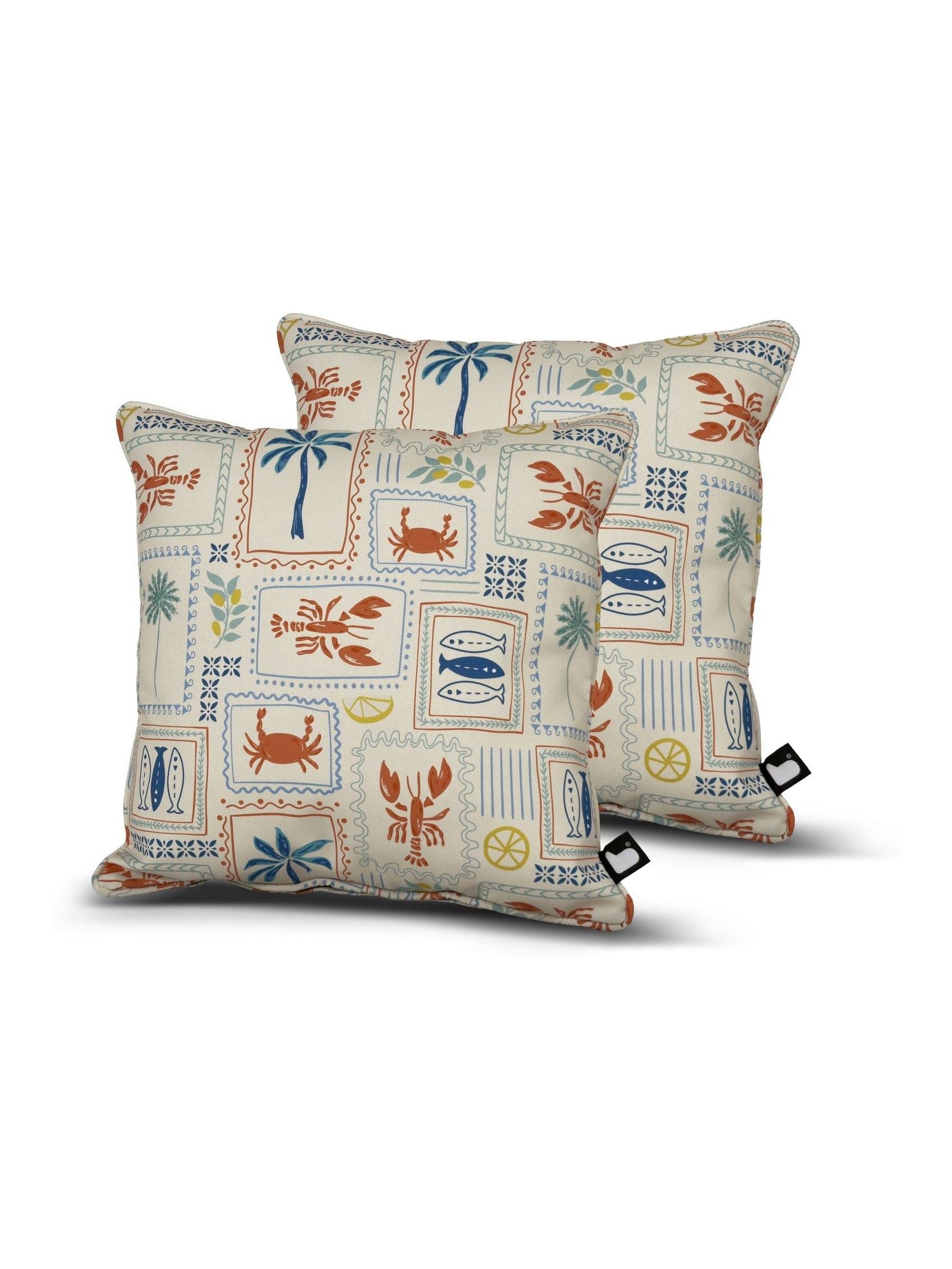 Extreme Lounging coastal white outdoor cushions 43x43 (British brand)