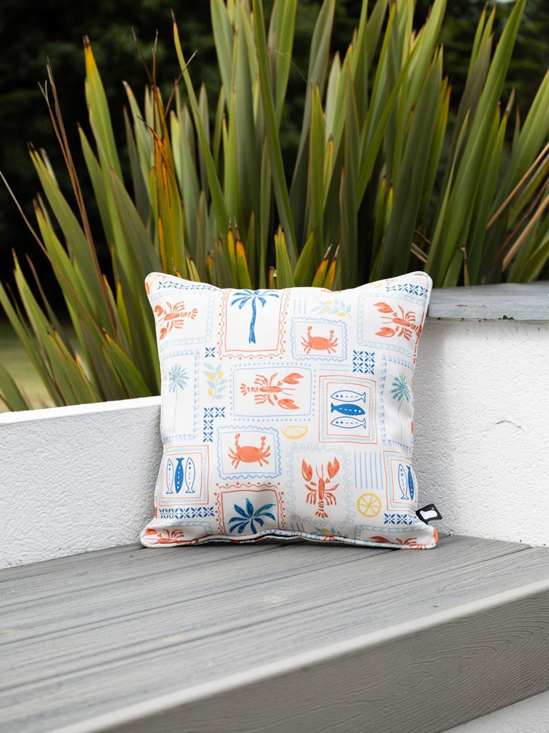 Extreme Lounging coastal white outdoor cushions 43x43 (British brand)