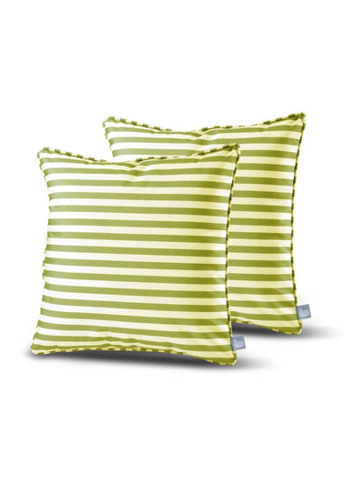 Next Extreme Lounging Olive Green Outdoor B Cushion with Pencil Stripe, 2 Pack (50x50cm)- Buy online at McGrocer