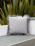 Outdoor Frill B Cushions silver grey 43x43 cm - British product