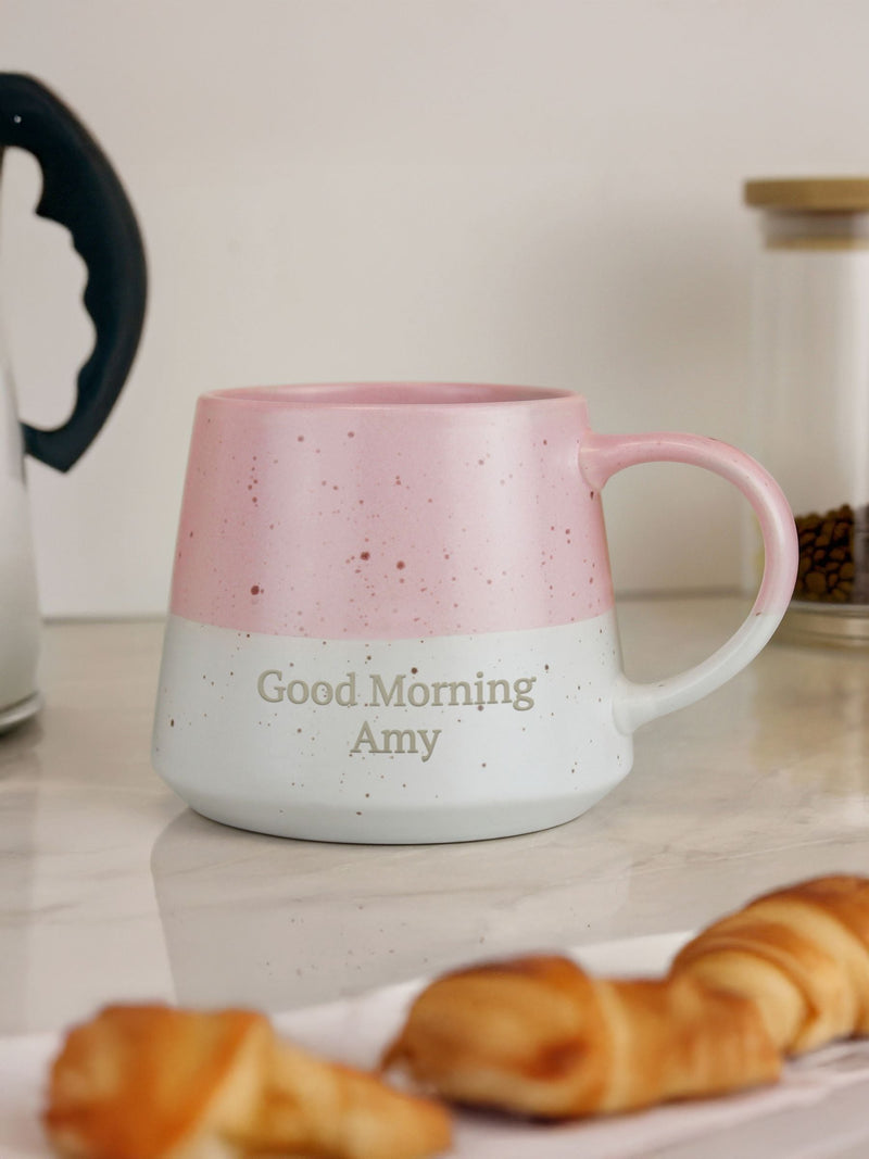 PMC personalised two-tone ceramic mug, imported from the UK
