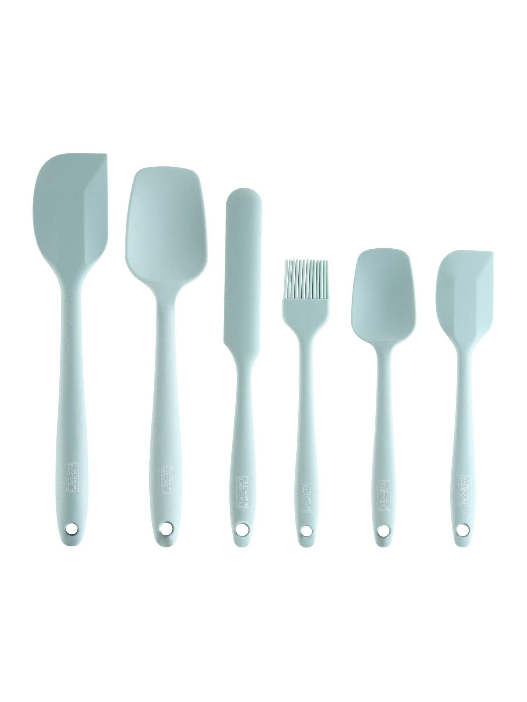 GBBO duck egg blue silicone utensil set 6-piece, imported from the UK