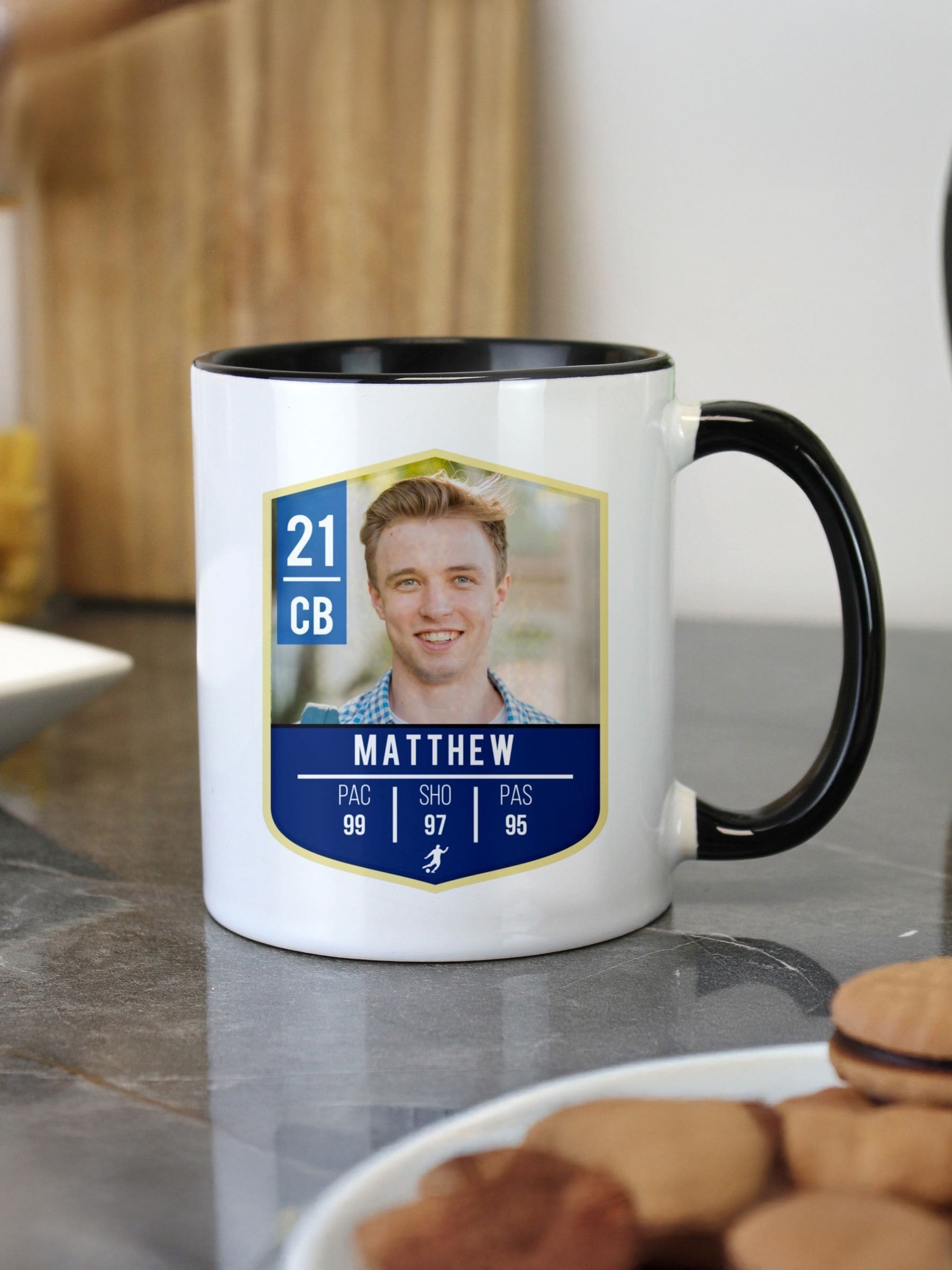 PMC personalised football mug 11oz ceramic, UK version