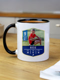 PMC personalised football mug 11oz ceramic, UK version