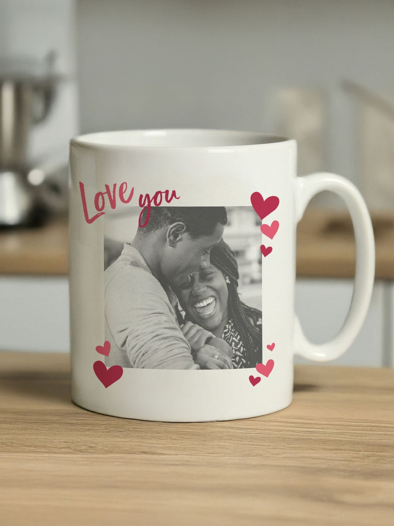 PMC personalised love you photo mug, imported from the UK