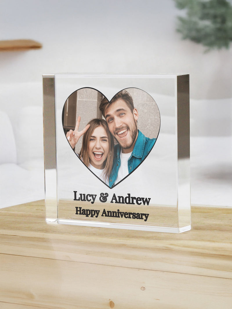 PMC personalised heart photo ornament - British product