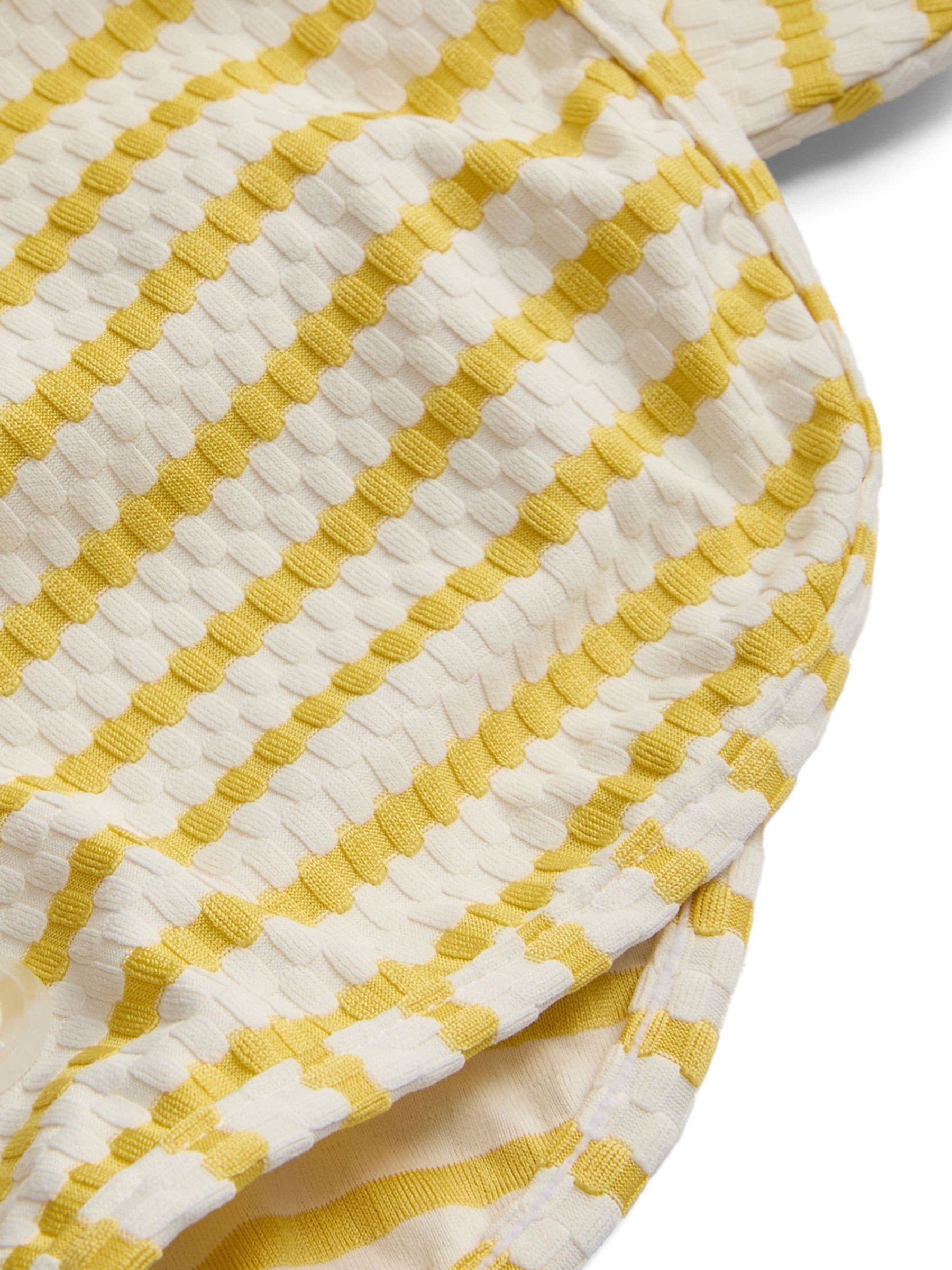 MORI baby swim hat Lemon Stripe neck protection (British brand)