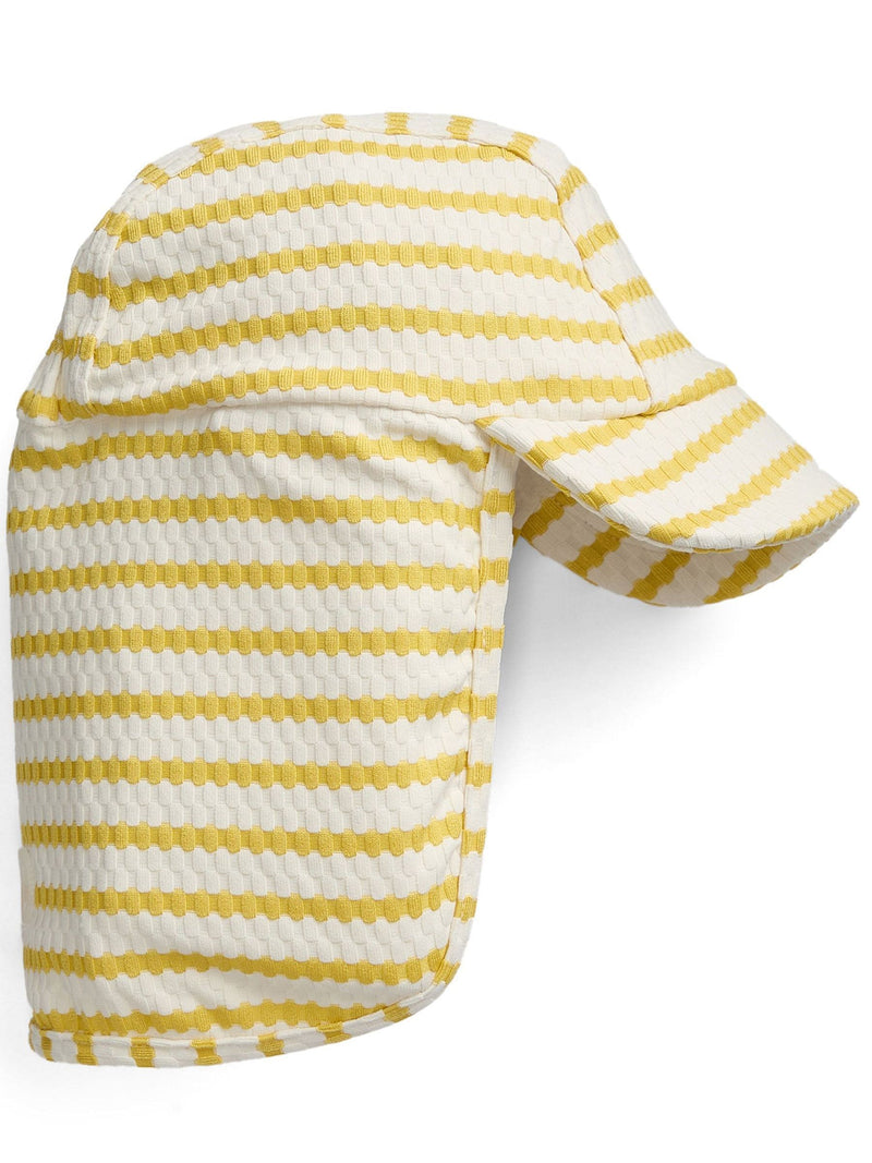 MORI baby swim hat Lemon Stripe neck protection (British brand)