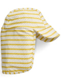 MORI baby swim hat Lemon Stripe neck protection (British brand)