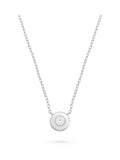 Beaverbrooks silver cubic zirconia birthstone necklace 45cm (British brand)