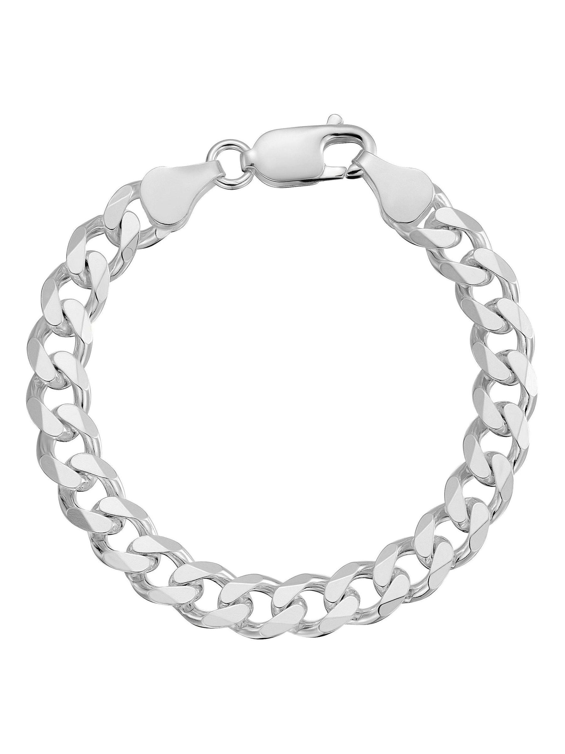 Beaverbrooks silver tone father son curb bracelet set - British product