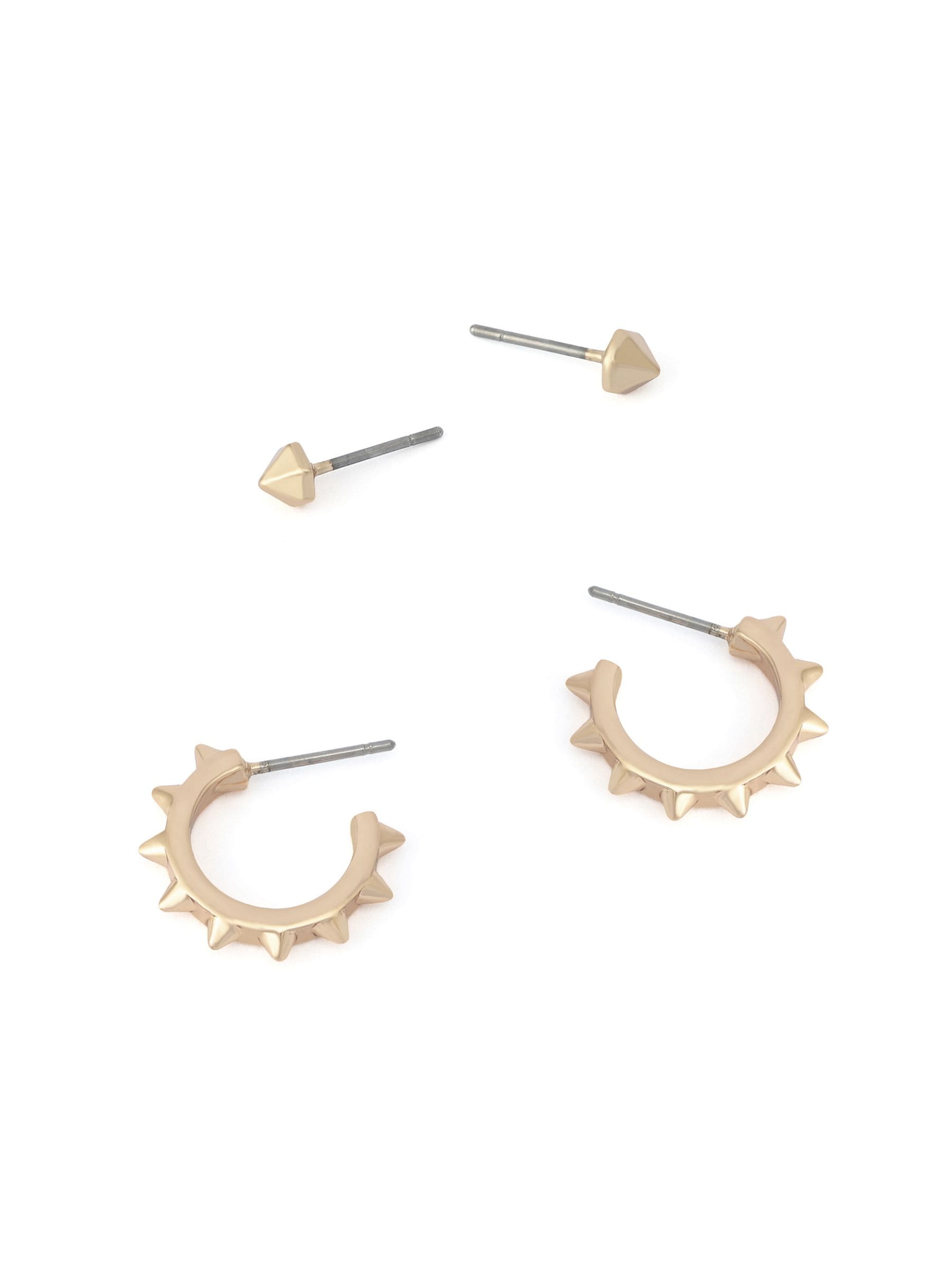 AllSaints spike stud and huggie earring set, imported from the UK
