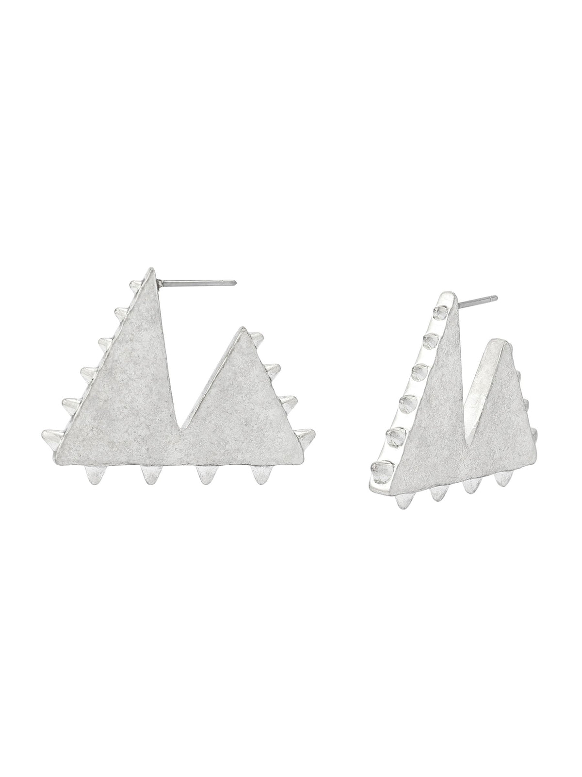 AllSaints silver tone spike hoop earrings, imported from the UK