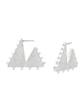 AllSaints silver tone spike hoop earrings, imported from the UK