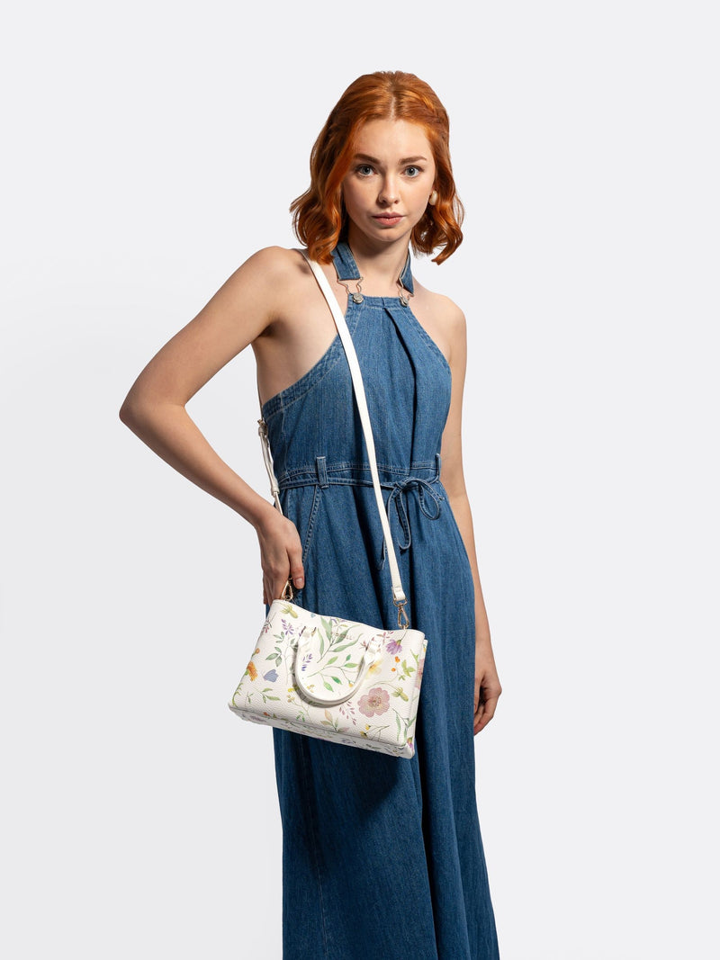 Fiorelli white Emery mini satchel handbag, UK version