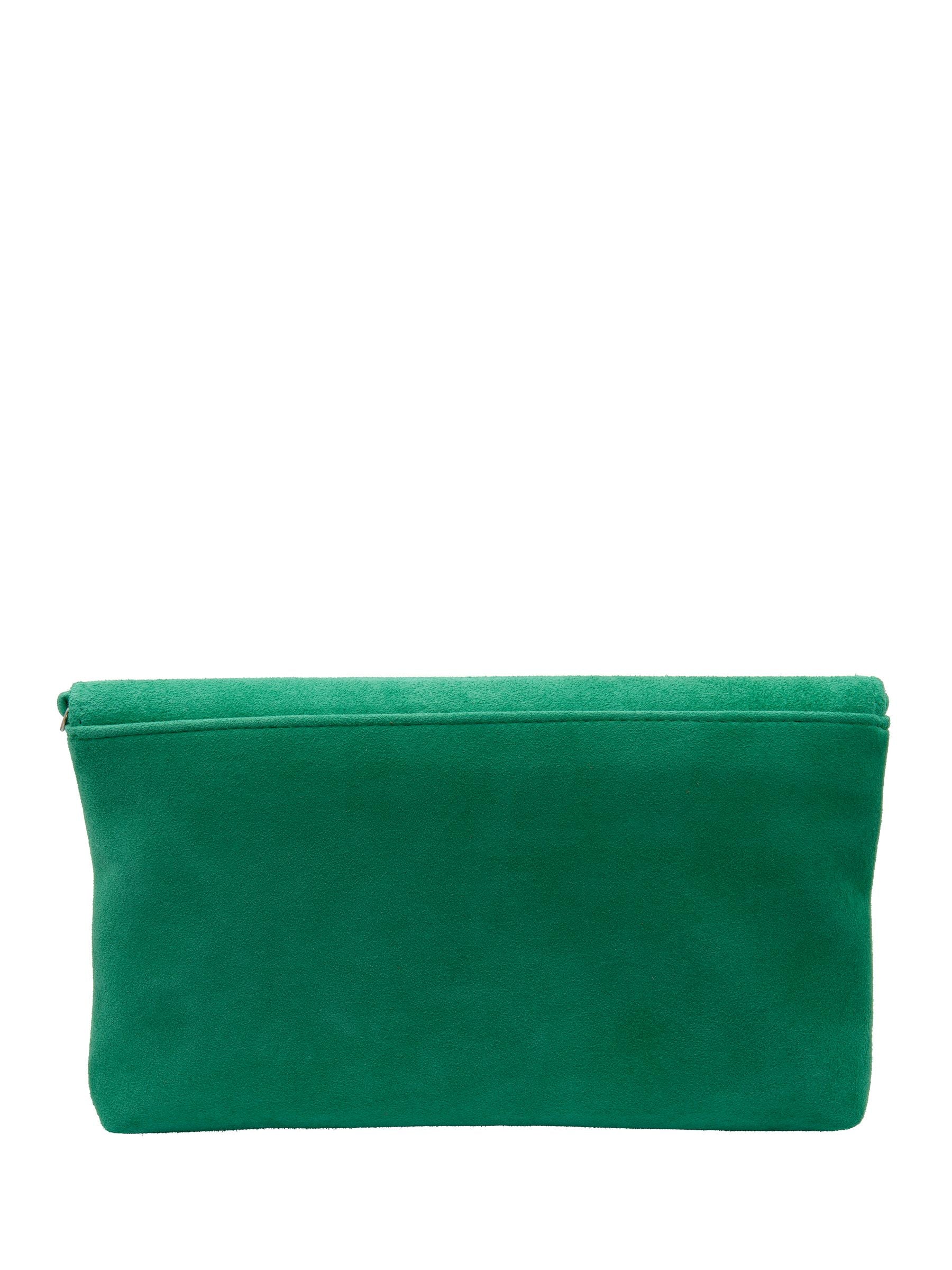 Lotus green clutch bag with chain strap, UK version