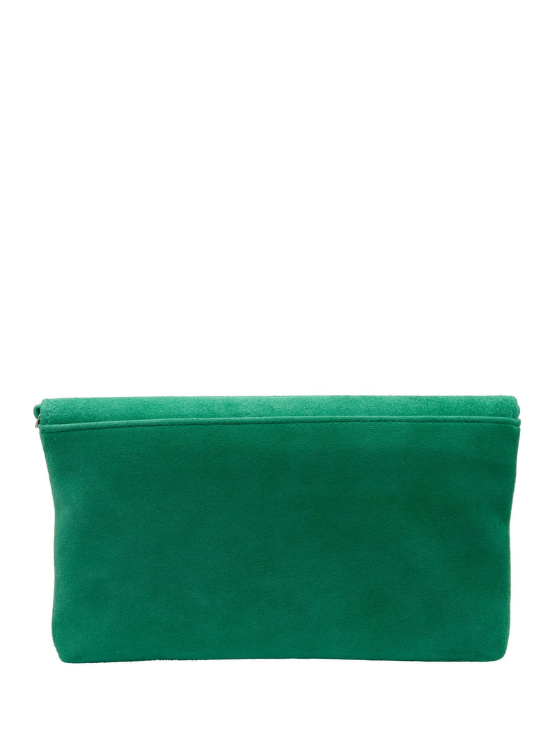 Lotus green clutch bag with chain strap, UK version