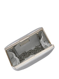 Lotus silver clutch bag with chain, imported from the UK