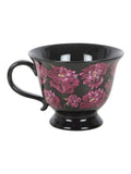 Something Different dark floral print teacup 320ml - British product