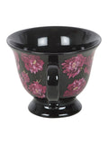 Something Different dark floral print teacup 320ml - British product