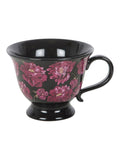 Something Different dark floral print teacup 320ml - British product