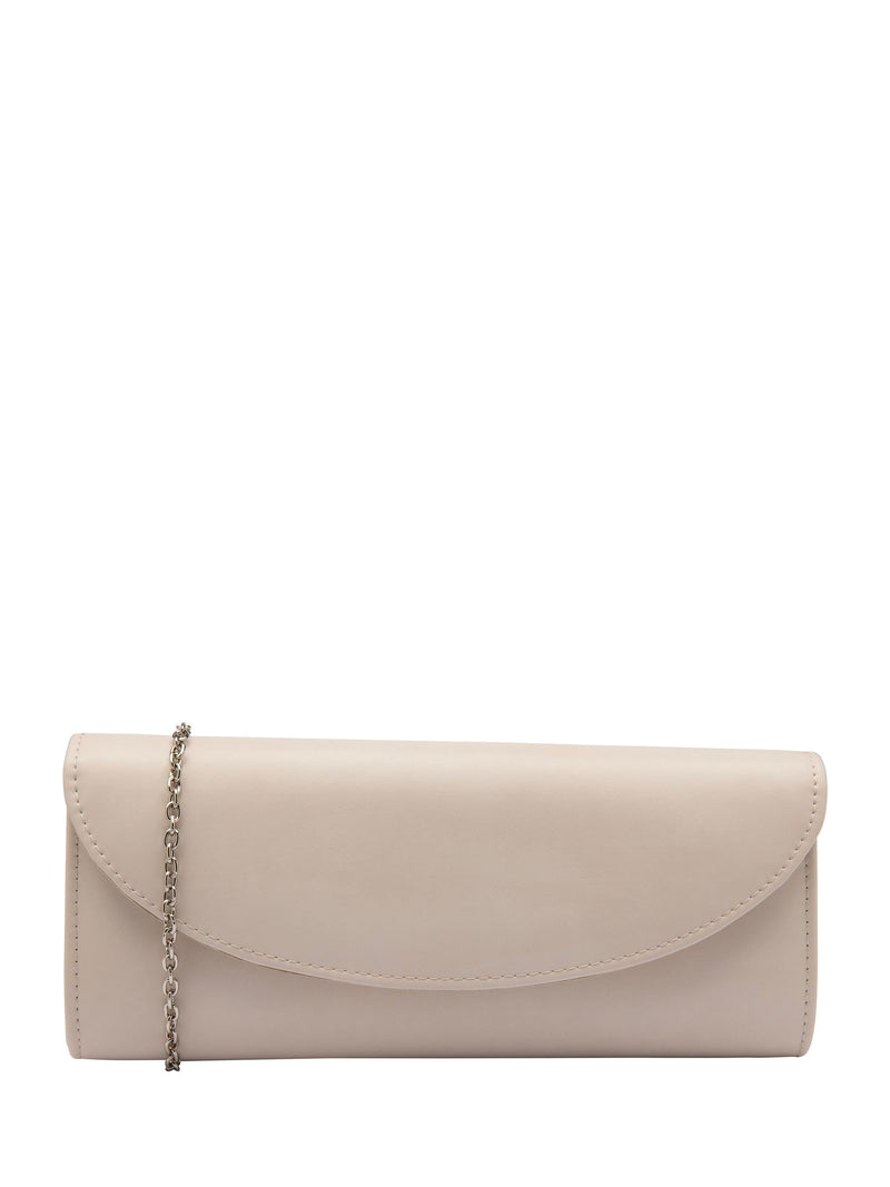 Lotus nude clutch bag with chain, UK version