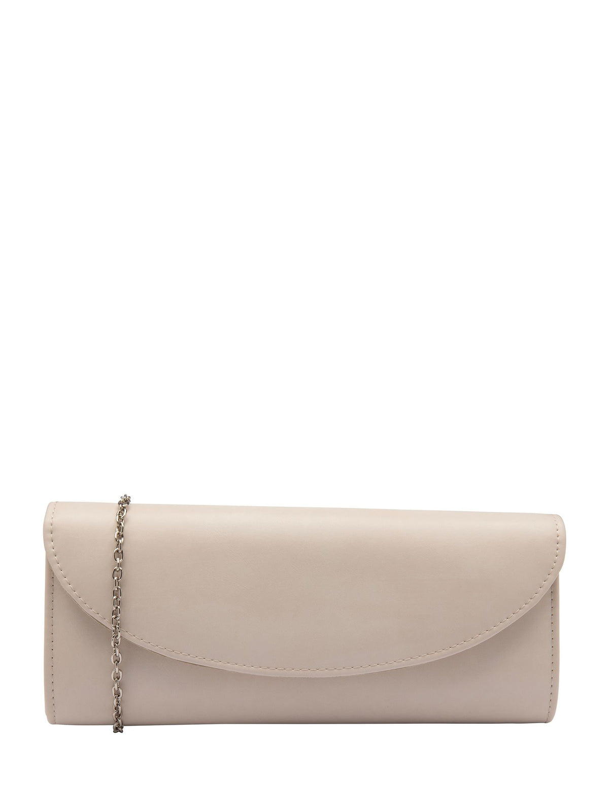 Lotus nude clutch bag with chain, UK version