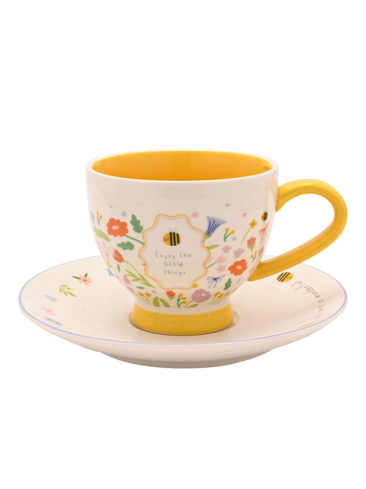 Widdop floral teacup and saucer set 16cm (British brand)