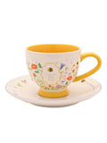 Widdop floral teacup and saucer set 16cm (British brand)