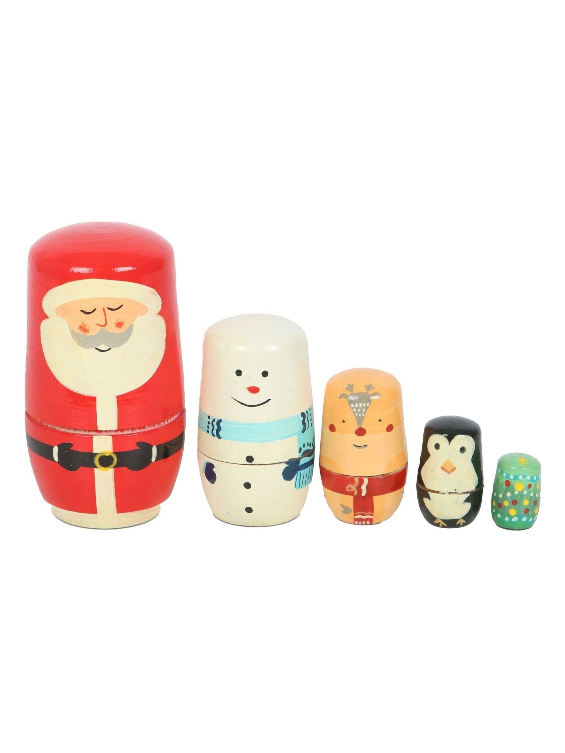 Something Different red Christmas stacking ornament set (British brand)