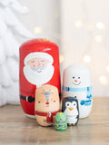 Something Different red Christmas stacking ornament set (British brand)
