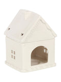 Something Different white gingerbread house ceramic oil burner - British product