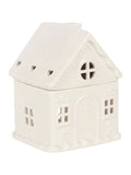 Something Different white gingerbread house ceramic oil burner - British product
