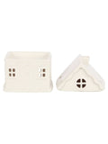 Something Different white gingerbread house ceramic oil burner - British product
