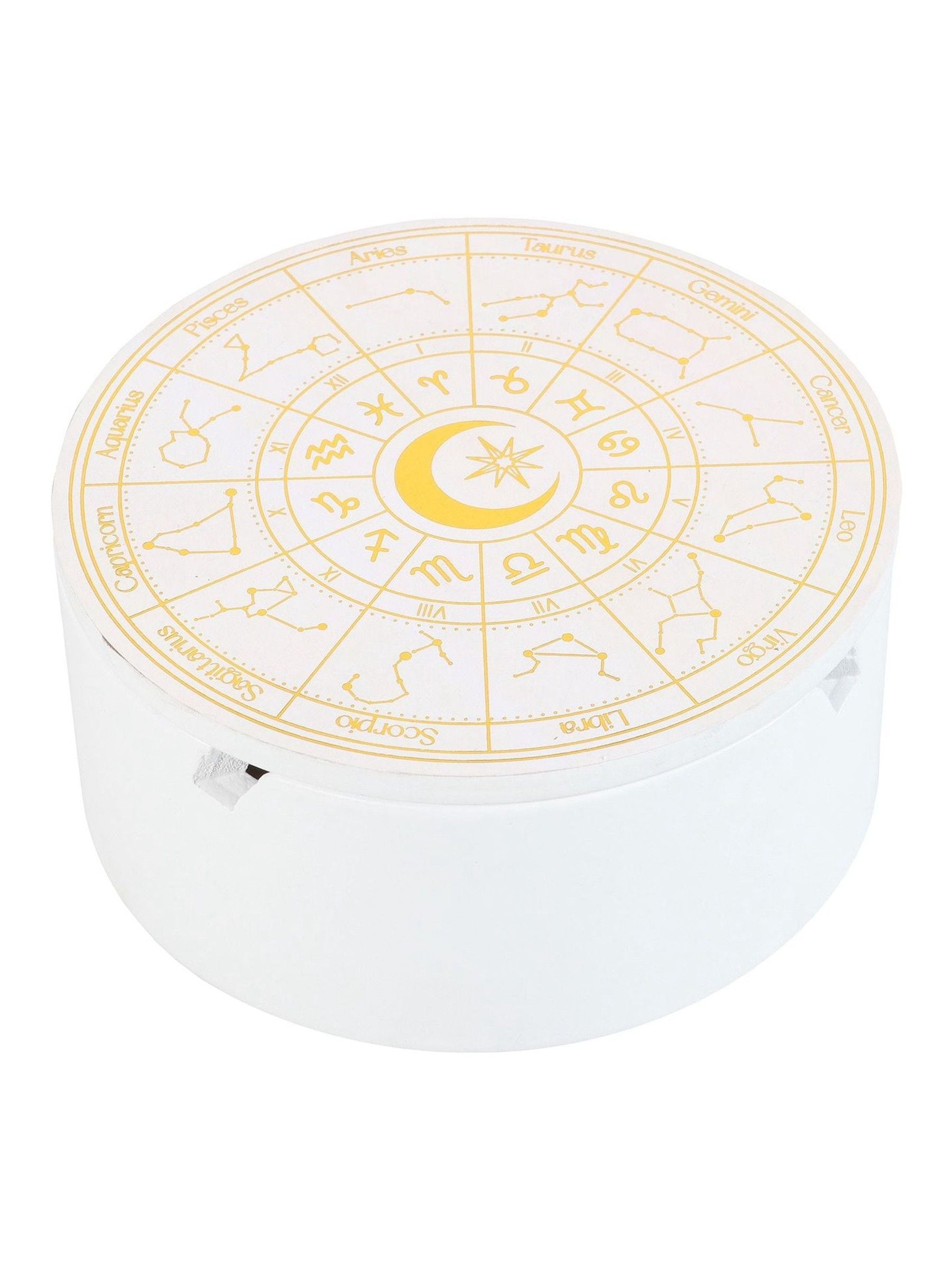 Something Different white astrology wheel jewellery storage box (British brand)