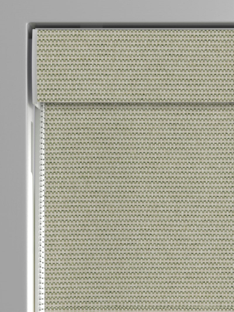 Moss Green Tabby made to measure roman blinds (British brand)