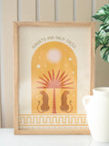 Something Different yellow leopard palm framed wall art print 35cm x 25cm (British brand)