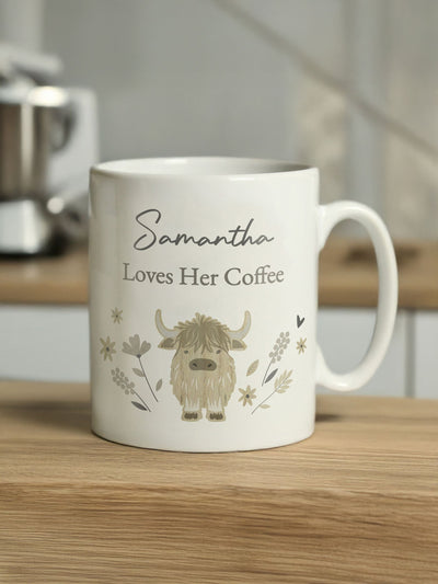 Next PMC Personalised Highland Cow Mug- Buy online at McGrocer