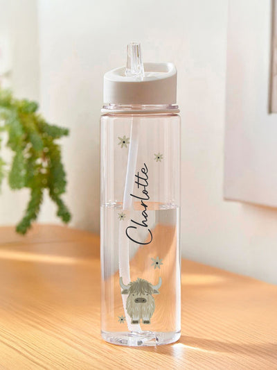 Next PMC Personalised Highland Cow Water Bottle 750ml- Buy online at McGrocer