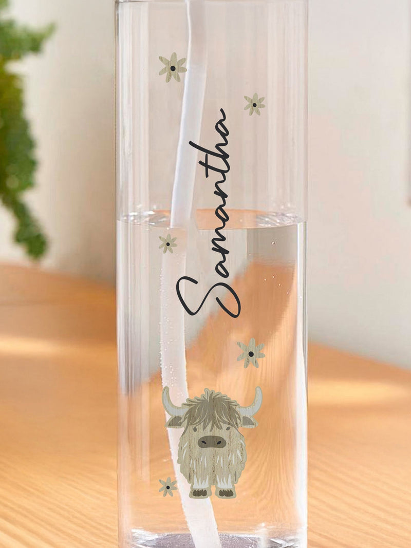 PMC Highland Cow water bottle 750ml, imported from the UK