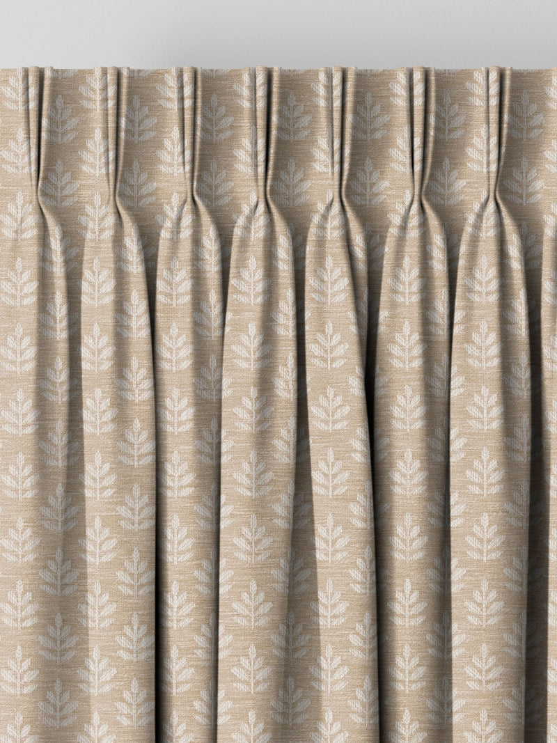 Natural Keeffe made to measure curtains floral jacquard, UK version