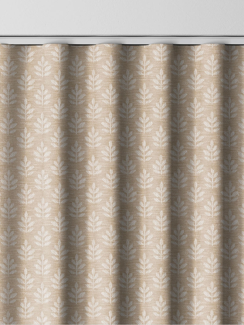 Natural Keeffe made to measure curtains floral jacquard, UK version