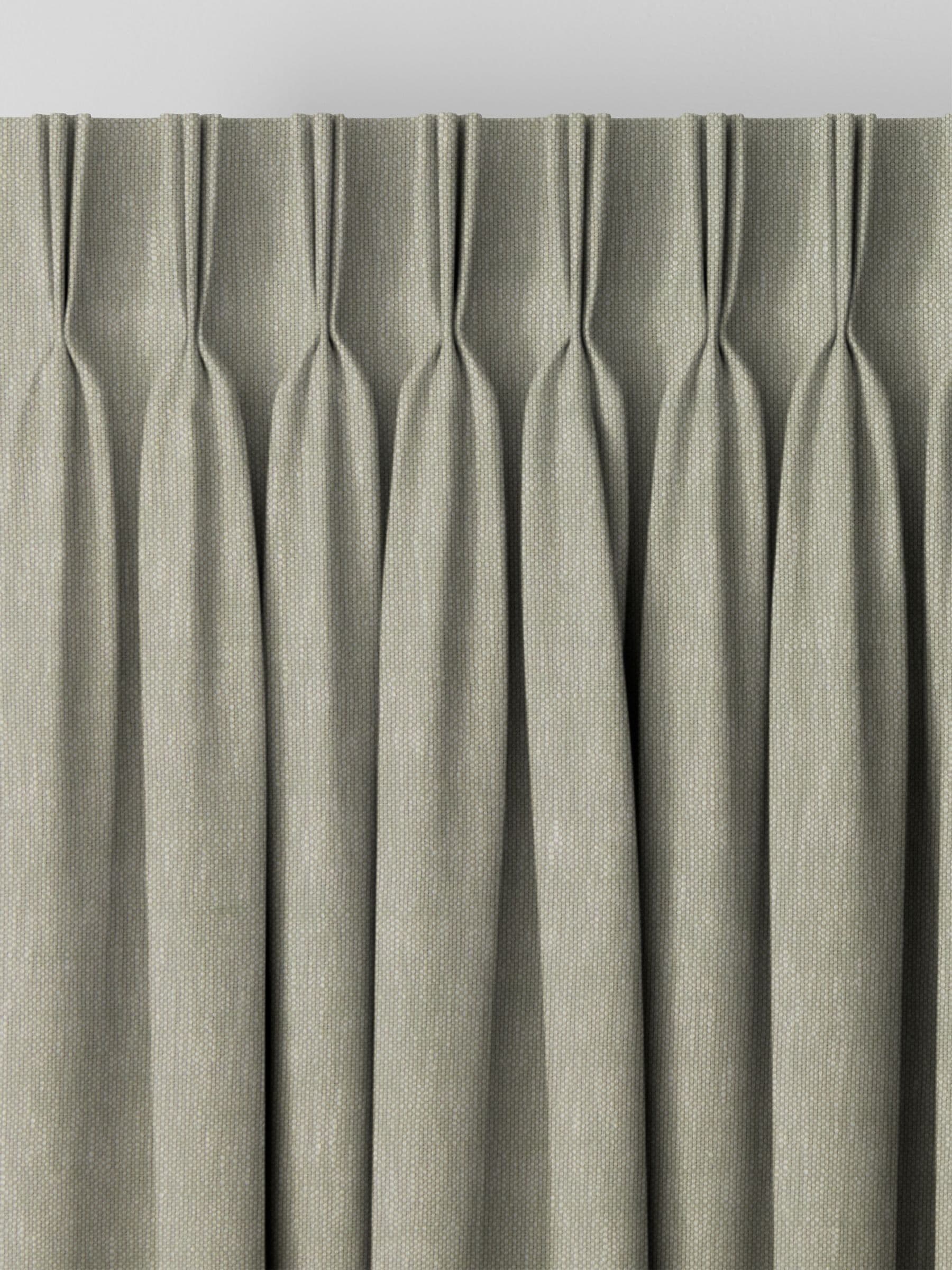 Eucalyptus Abeille curtain green plain design - British product